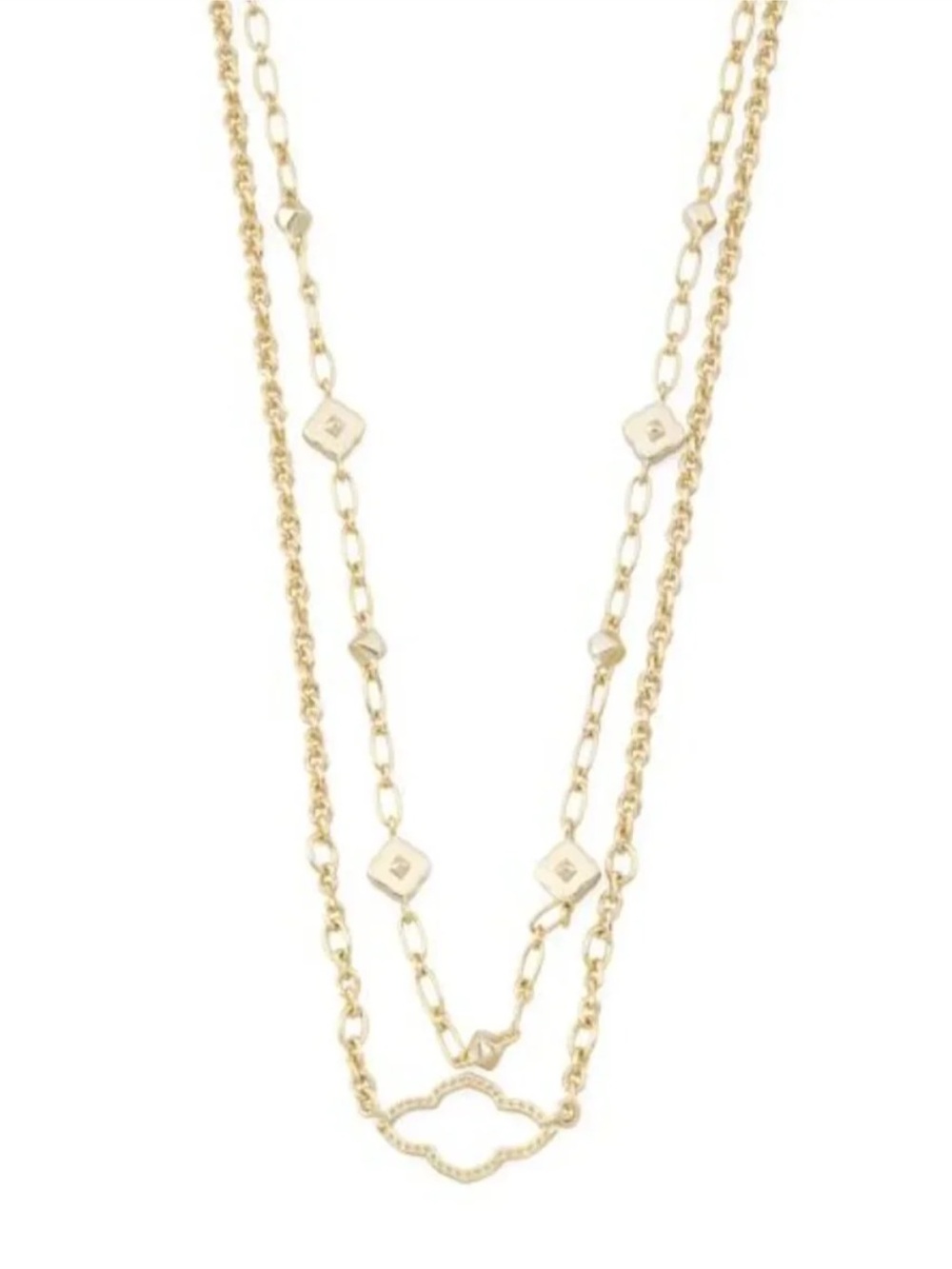 Kendra Scott Abbie Gold Multi Strand Necklace New